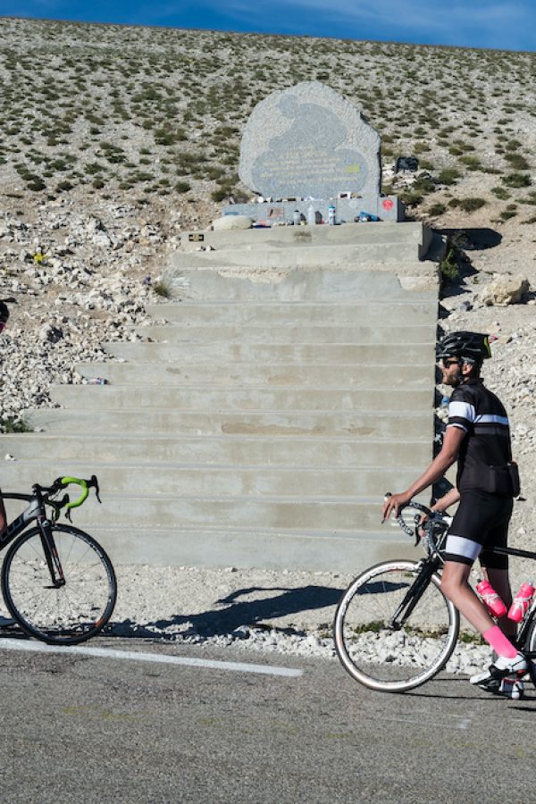 MONT-VENTOUX, FRANCE - JULY 6: Commemorative stele of Tom Simpson died on the Tour de France to Mont Ventoux, July 6, 2016.